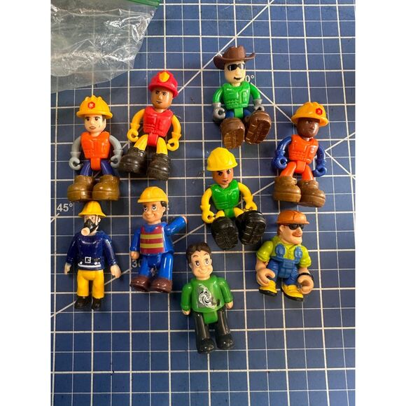 NIKKO CONSTRUCTION WORKER action figure bundle 9 pcs yellow 182 20214 - Picture 1 of 1